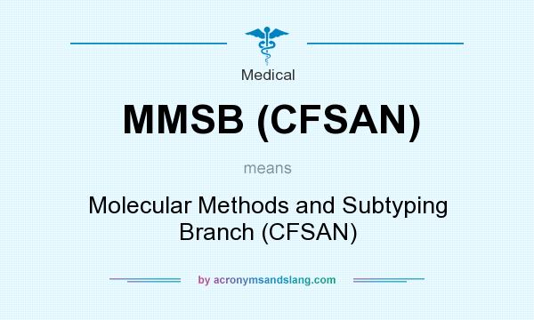 What does MMSB (CFSAN) mean? It stands for Molecular Methods and Subtyping Branch (CFSAN)