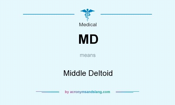 What does MD mean? It stands for Middle Deltoid