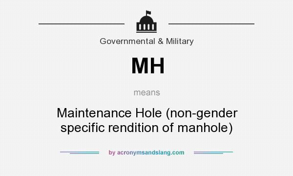 What does MH mean? It stands for Maintenance Hole (non-gender specific rendition of manhole)