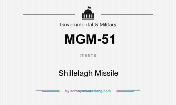 What does MGM-51 mean? It stands for Shillelagh Missile