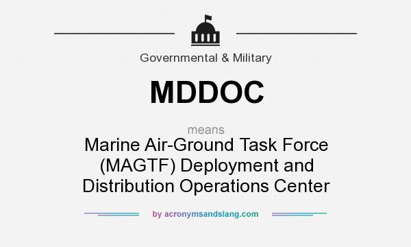 What does MDDOC mean? It stands for Marine Air-Ground Task Force (MAGTF) Deployment and Distribution Operations Center