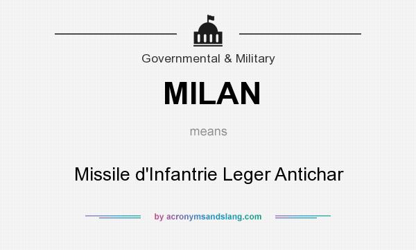 What does MILAN mean? It stands for Missile d`Infantrie Leger Antichar