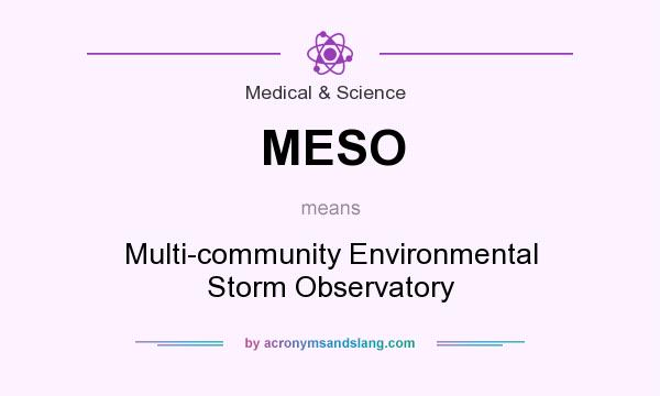 What does MESO mean? It stands for Multi-community Environmental Storm Observatory
