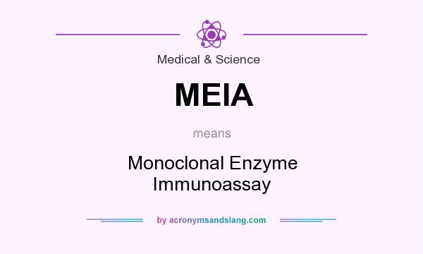 What does MEIA mean? It stands for Monoclonal Enzyme Immunoassay