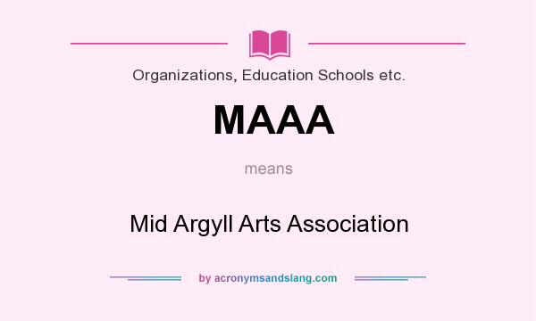 What does MAAA mean? It stands for Mid Argyll Arts Association