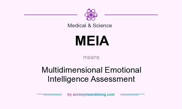 What does MEIA mean? It stands for Multidimensional Emotional Intelligence Assessment