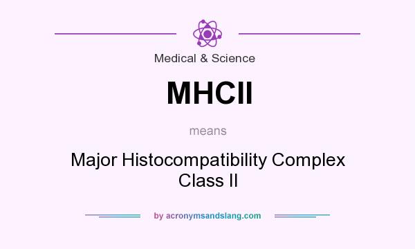 What does MHCII mean? It stands for Major Histocompatibility Complex Class II