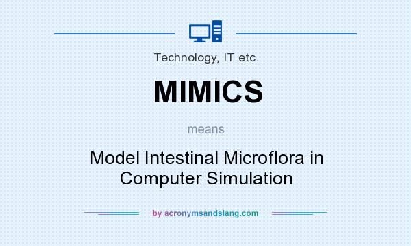 What does MIMICS mean? It stands for Model Intestinal Microflora in Computer Simulation