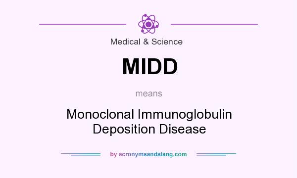 What does MIDD mean? It stands for Monoclonal Immunoglobulin Deposition Disease