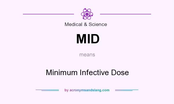 What does MID mean? It stands for Minimum Infective Dose