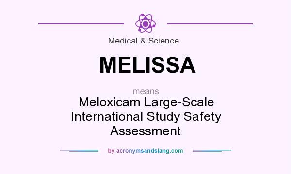 What does MELISSA mean? It stands for Meloxicam Large-Scale International Study Safety Assessment