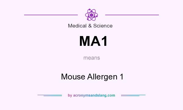What does MA1 mean? It stands for Mouse Allergen 1