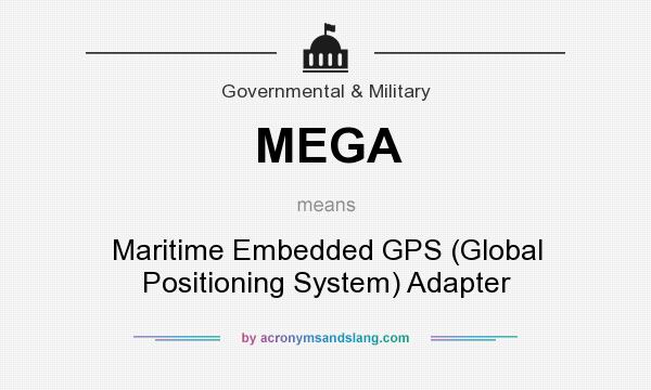 What does MEGA mean? It stands for Maritime Embedded GPS (Global Positioning System) Adapter