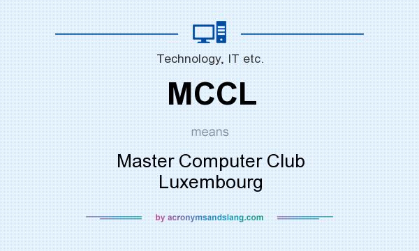 What does MCCL mean? It stands for Master Computer Club Luxembourg