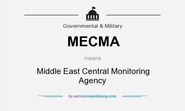 What does MECMA mean? It stands for Middle East Central Monitoring Agency