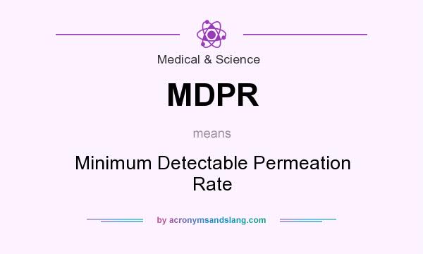 What does MDPR mean? It stands for Minimum Detectable Permeation Rate