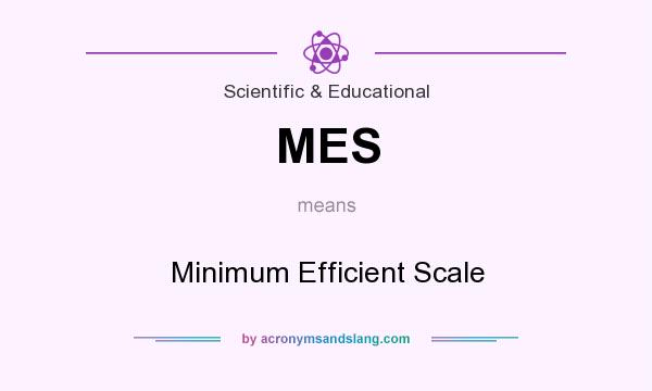 What does MES mean? It stands for Minimum Efficient Scale