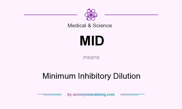 What does MID mean? It stands for Minimum Inhibitory Dilution