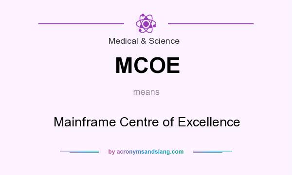 What does MCOE mean? It stands for Mainframe Centre of Excellence