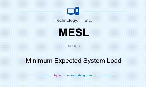 What does MESL mean? It stands for Minimum Expected System Load