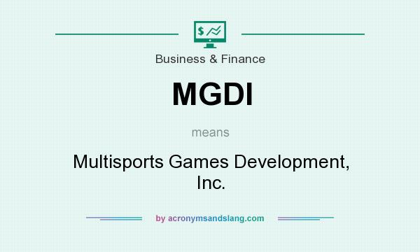 What does MGDI mean? It stands for Multisports Games Development, Inc.
