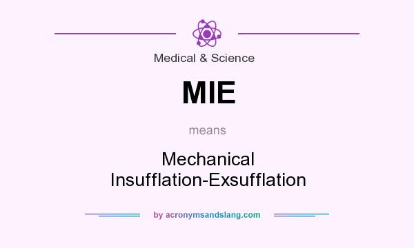 What does MIE mean? It stands for Mechanical Insufflation-Exsufflation