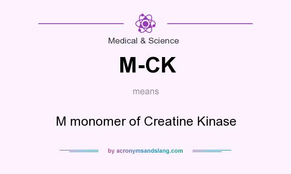 What does M-CK mean? It stands for M monomer of Creatine Kinase