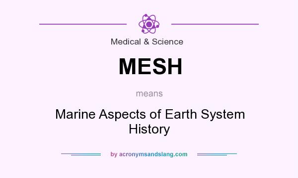What does MESH mean? It stands for Marine Aspects of Earth System History