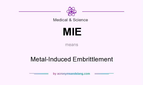 What does MIE mean? It stands for Metal-Induced Embrittlement