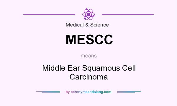 What does MESCC mean? It stands for Middle Ear Squamous Cell Carcinoma