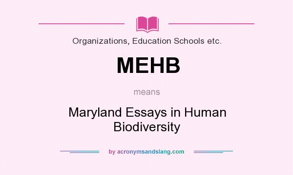 What does MEHB mean? It stands for Maryland Essays in Human Biodiversity