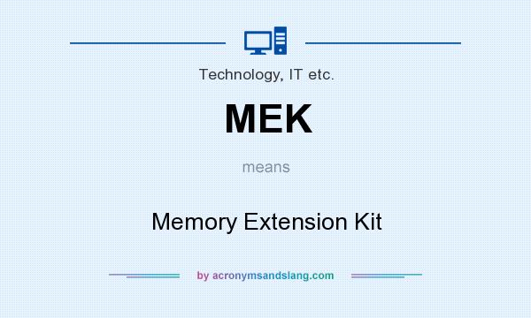 What does MEK mean? It stands for Memory Extension Kit