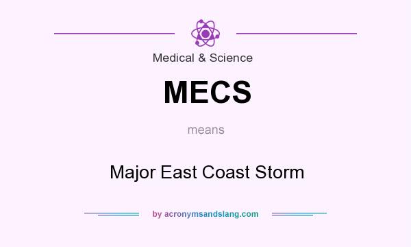 What does MECS mean? It stands for Major East Coast Storm