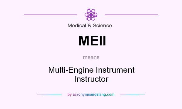 What does MEII mean? It stands for Multi-Engine Instrument Instructor