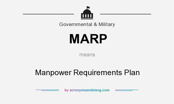 What does MARP mean? It stands for Manpower Requirements Plan