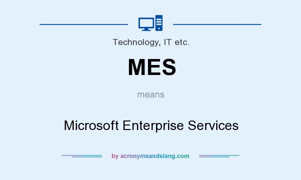What does MES mean? It stands for Microsoft Enterprise Services