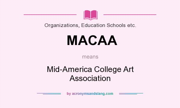 What does MACAA mean? It stands for Mid-America College Art Association