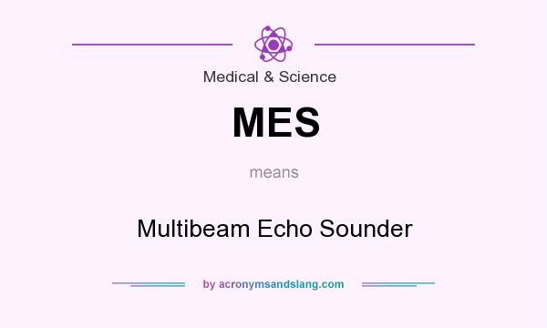 What does MES mean? It stands for Multibeam Echo Sounder