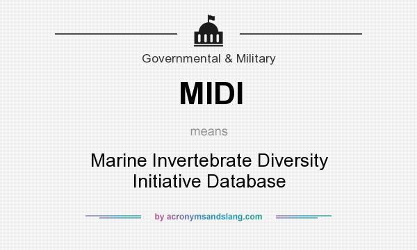 What does MIDI mean? It stands for Marine Invertebrate Diversity Initiative Database