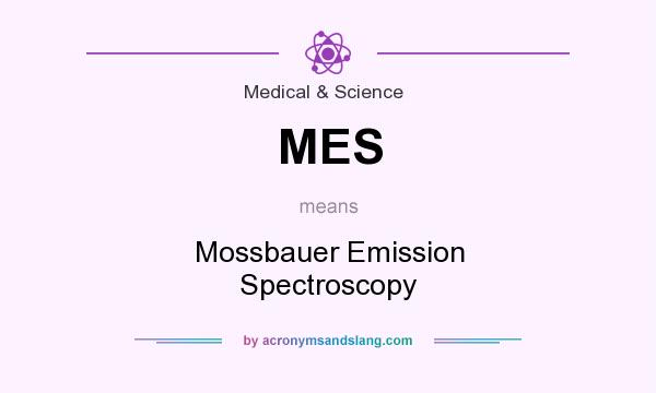What does MES mean? It stands for Mossbauer Emission Spectroscopy