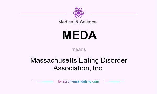 What does MEDA mean? It stands for Massachusetts Eating Disorder Association, Inc.