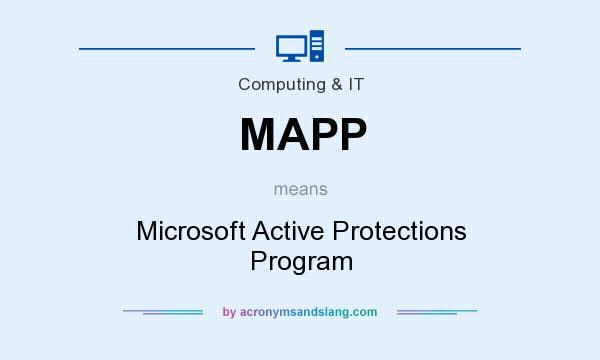 What does MAPP mean? It stands for Microsoft Active Protections Program