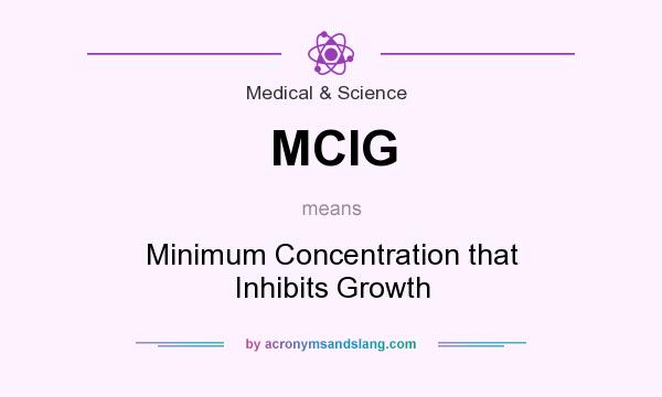 What does MCIG mean? It stands for Minimum Concentration that Inhibits Growth