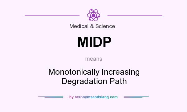 What does MIDP mean? It stands for Monotonically Increasing Degradation Path