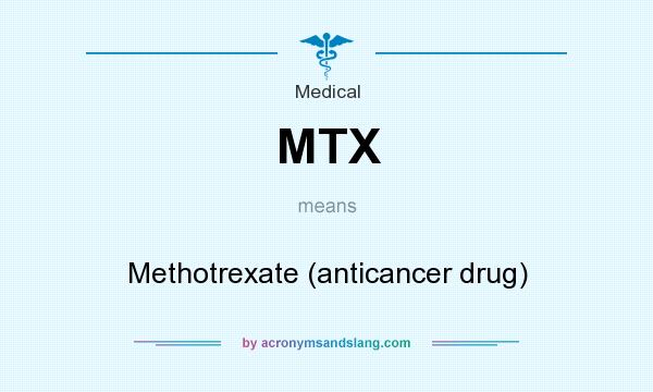 What does MTX mean? It stands for Methotrexate (anticancer drug)