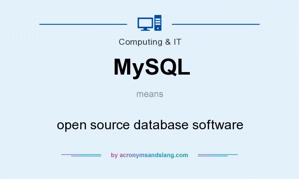 What does MySQL mean? It stands for open source database software