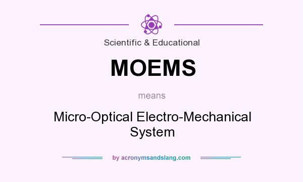 What does MOEMS mean? It stands for Micro-Optical Electro-Mechanical System