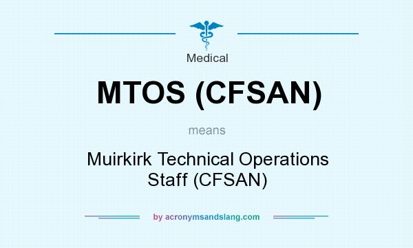 What does MTOS (CFSAN) mean? It stands for Muirkirk Technical Operations Staff (CFSAN)
