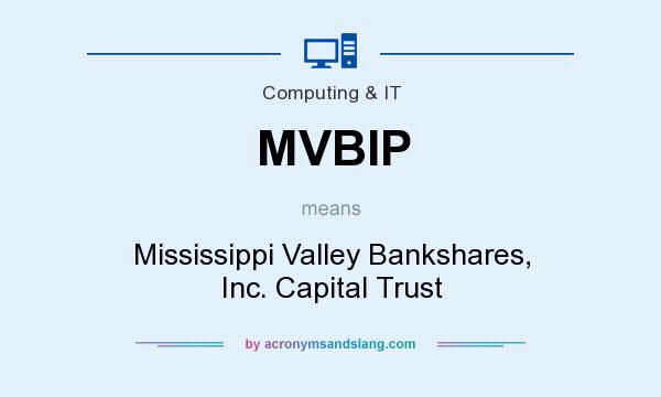 What does MVBIP mean? It stands for Mississippi Valley Bankshares, Inc. Capital Trust