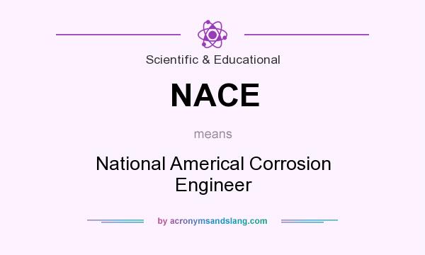 What does NACE mean? It stands for National Americal Corrosion Engineer